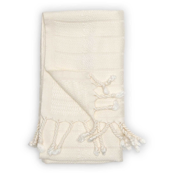 Turkish Hand Towel Bamboo Stripe Cream