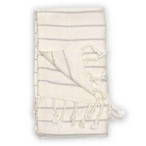 Turkish Hand Towel Bamboo Stripe Mist