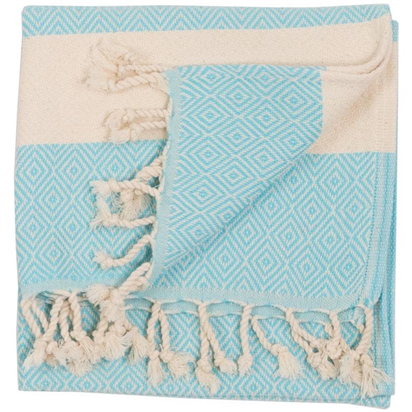 Turkish Hand Towel Diamond Aqua