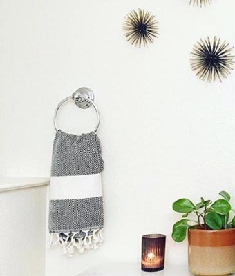 Turkish Hand Towel Diamond Carbon