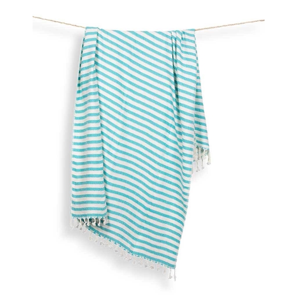 Turkish Towel Bamboo Zebra Blue