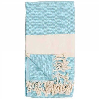 Turkish Towel Diamond Aqua