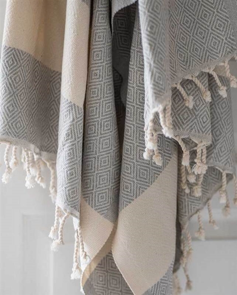 Turkish Towel Diamond Slate