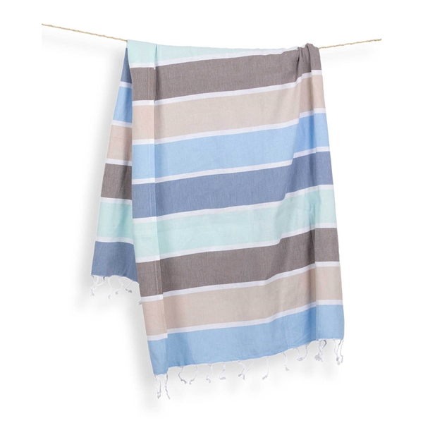 Turkish Towel Thick Stripe Water