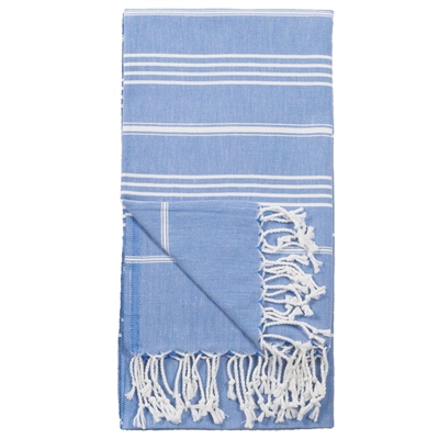 Turkish Towel Sultan Azure Blue