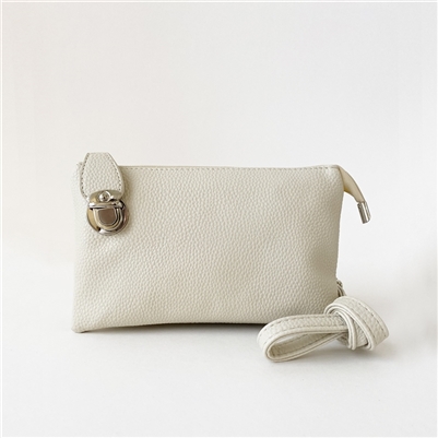 Convertible Crossbody Clutch Handbag Beige