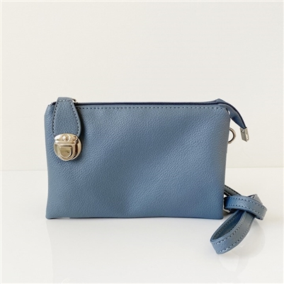 Convertible Clutch Crossbody Bag Blue