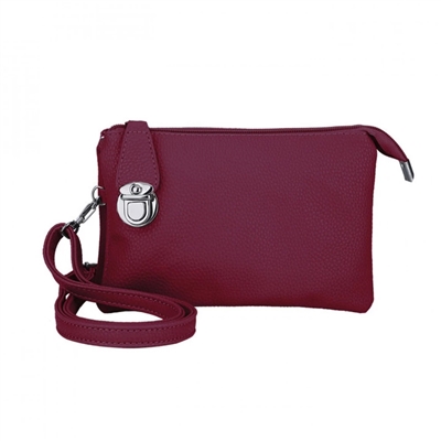 Convertible Crossbody Clutch Handbag Bordeaux