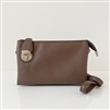 Convertible Clutch Crossbody Bag Chocolate Brown