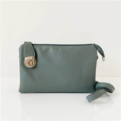 Convertible Crossbody Clutch Handbag Sage