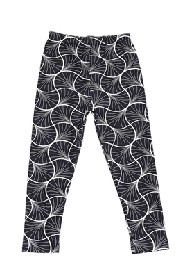 Soft Kids Leggings Swirl Black and White Large