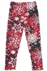 Brushed Soft Kids Leggings Burgundy Snowflake LG