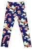 Brushed Soft Kids Leggings Holly Candy Cane M