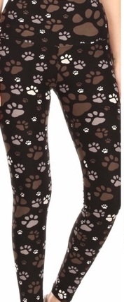 Brushed Soft Kids Leggings Muddy Paws - L/XL