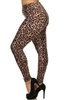 Brushed Soft Cheetah Leopard Leggings L/XL