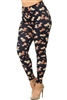 Playful Puppy Dogs Creamy Soft Leggings Black - L/XL