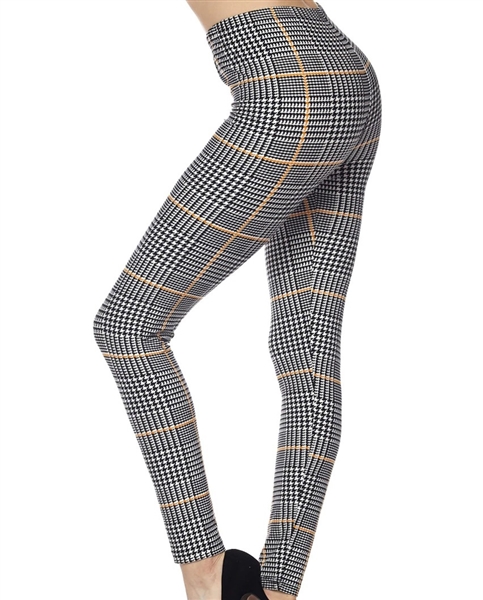 Women's Plus plaid clover print leggings. • High rise elasticized waistband  • Four leaf clover plaid print • Super soft and stretchy fabrication • Fits  like a glove • Full length design •