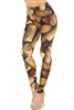 Wine Corks Graphic Double Brushed Leggings - S/M