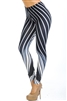 Contour Lines Graphic Double Brushed Leggings Charcoal - S/M