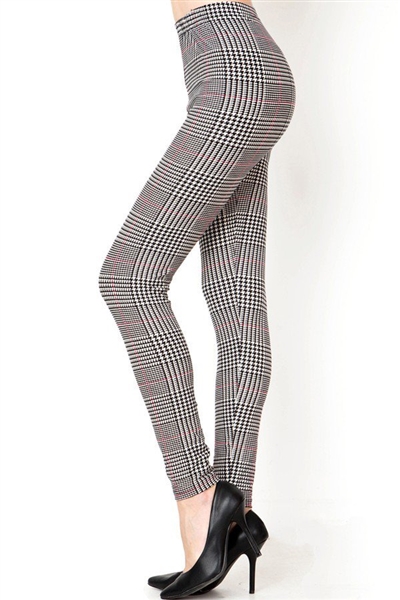 Brushed Soft Houndstooth Leggings L/XL