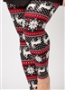 Brushed Soft Nordic Reindeer Black Leggings L/XL