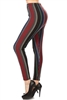 Stripe Soft Leggings Black - L/XL