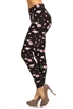 Dandelion Floral Soft Leggings Black - S/M