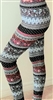 Border Floral Soft Leggings S/M