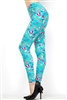 Summer Beach Soft Leggings Turquoise - S/M