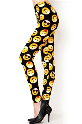 Brushed Soft Emoji Leggings S/M