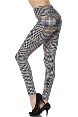 Brushed Soft Houndstooth Leggings S/M