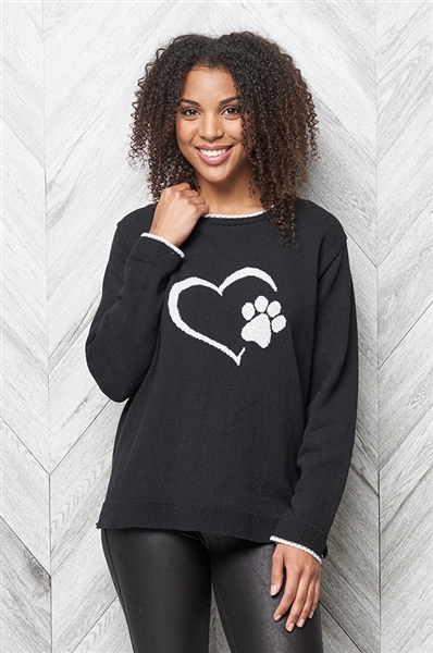 Cotton Canada I Love My Pet Sweater Black