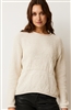 Cotton Country Linden Textured Scene Sweater Natural