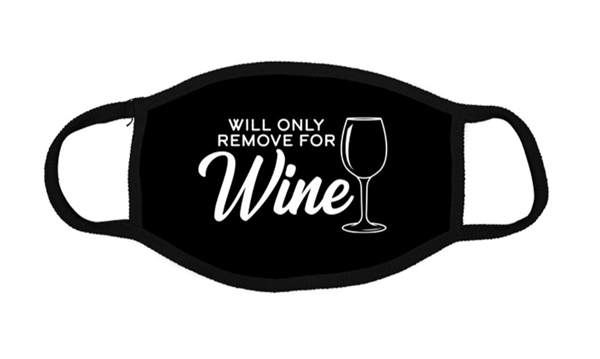 Face Mask Unisex Black Cotton Will Remove For Wine