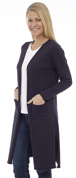 Long navy deals cardigan