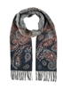 Scarf Cashmink Oversized Ombre Paisley Denim