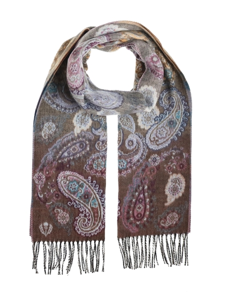 Scarf Cashmink Oversized Ombre Paisley Pepper