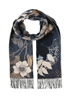 Scarf Cashmink Oversized Autumn Floral Denim