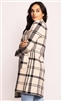 Harmon Plaid Beige Cardigan Sweater