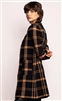 Harmon Plaid Camel Black Cardigan Sweater