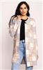 Harmon Plaid Grey  Cardigan Sweater